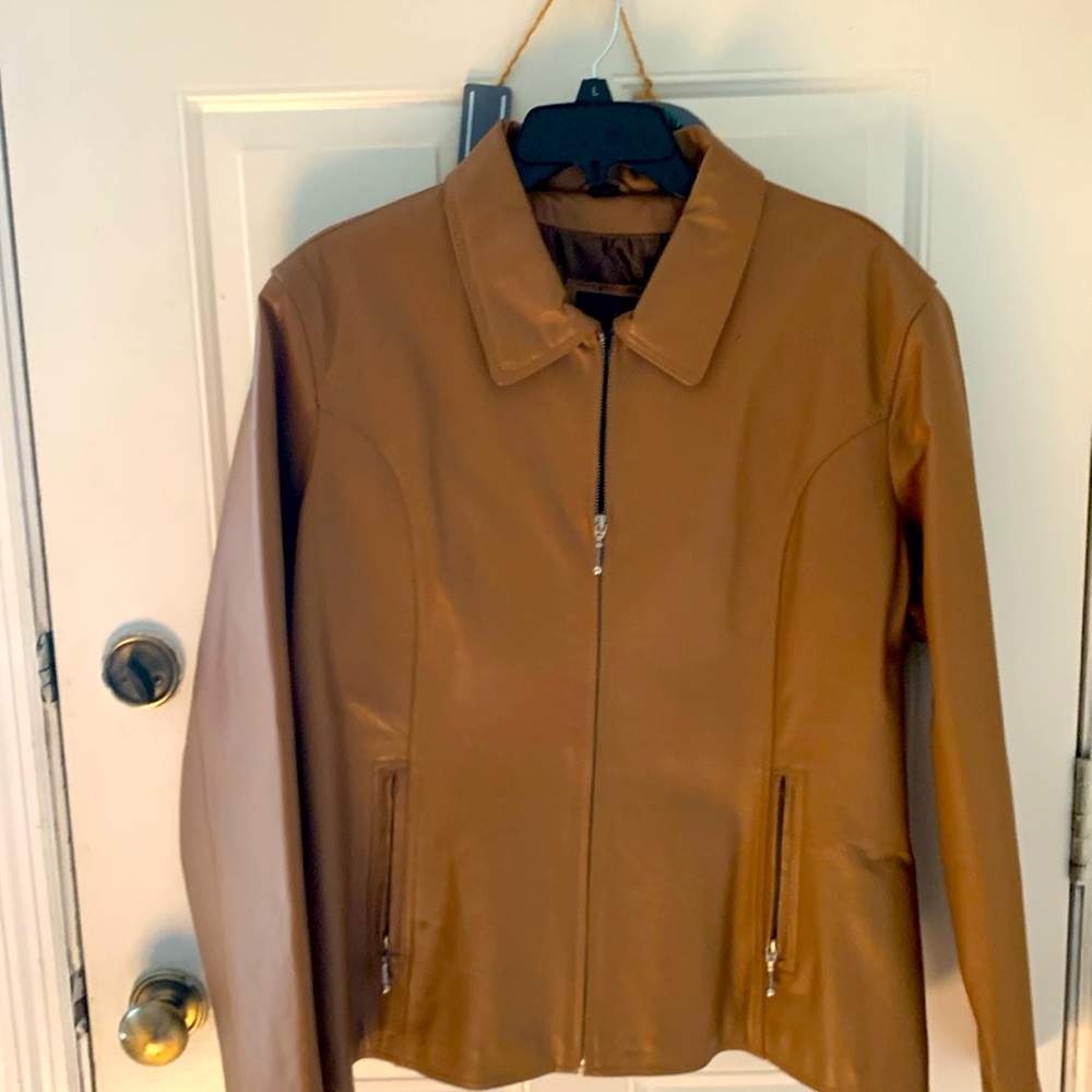 Leather jacket size 4x Tan unisex (Leather Man)